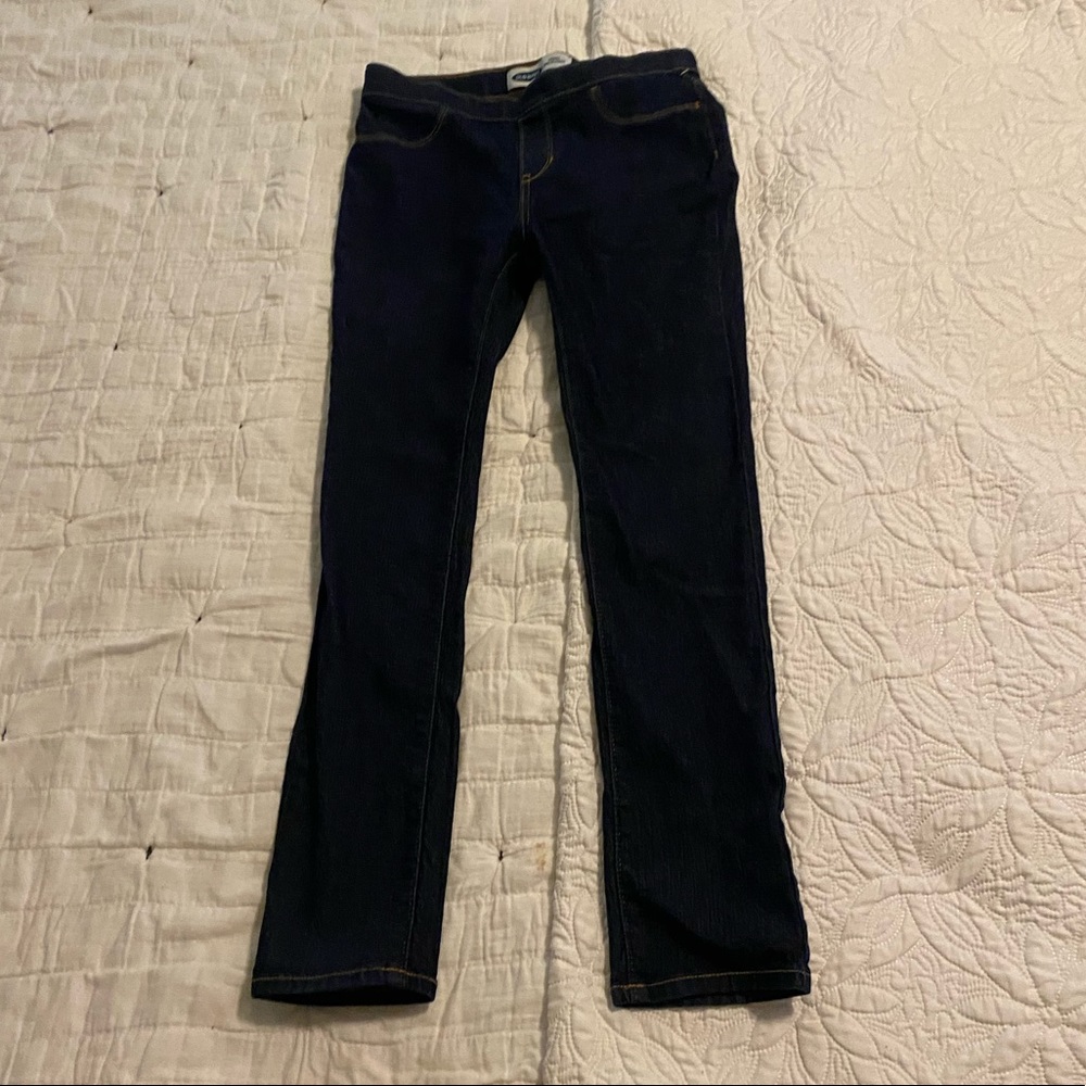 Girls skinny jeans with adjustable waist